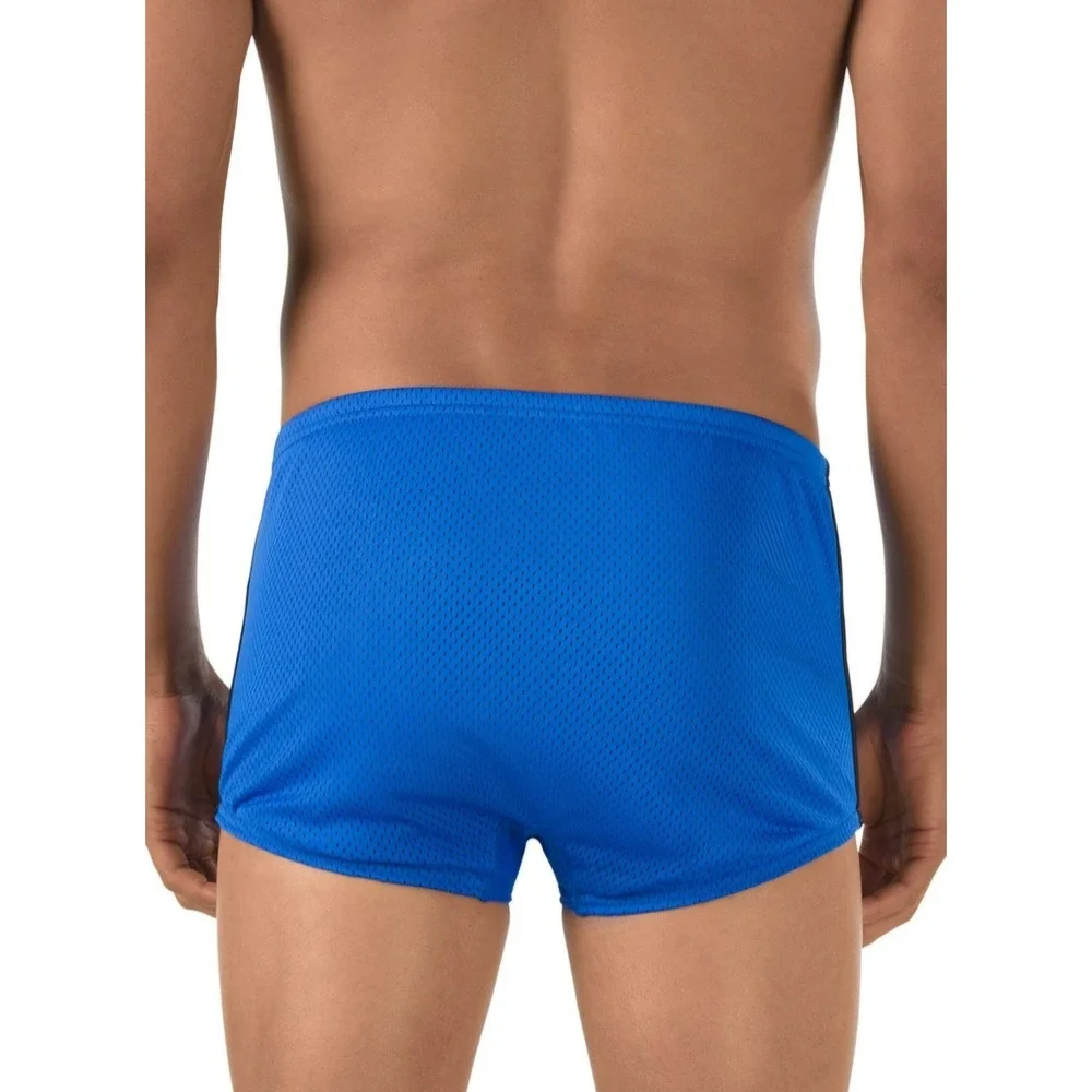 Speedo Racing Swim Briefs Mens Size 38 Sapphire Blue Mesh Training Suit NWT